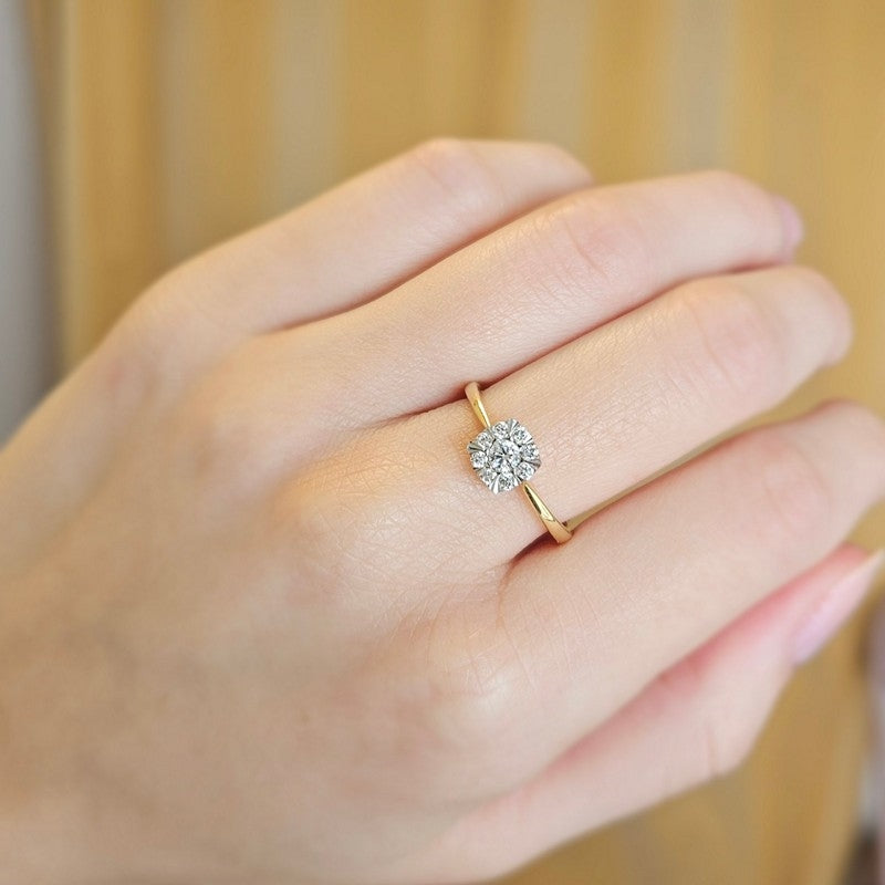 Diamond Dream ring i 14 karat guld i alt 0,325 carat