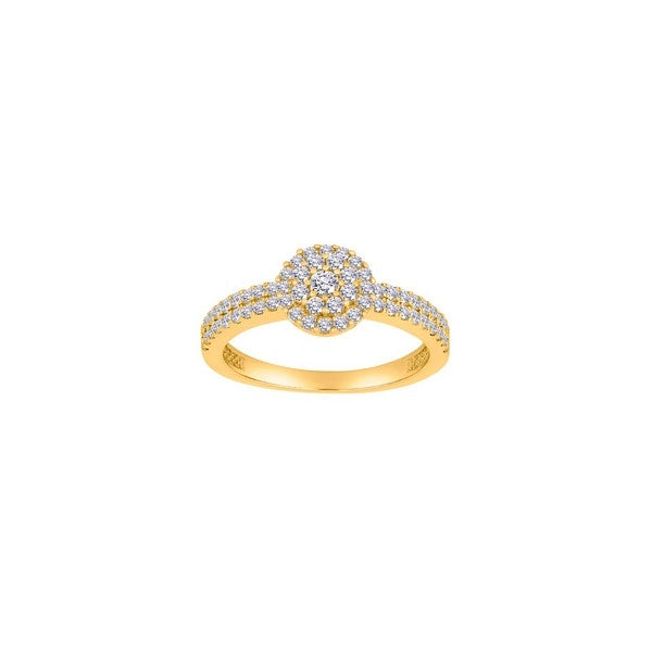 8kt. guld ring med zirkoner 10429920300