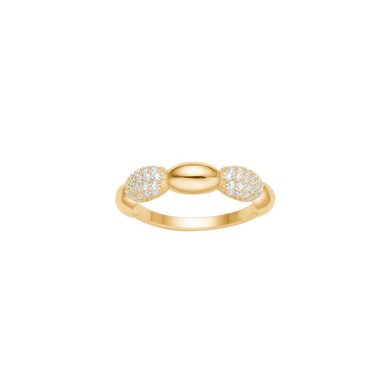 Joanli Nor REBECCANOR ring i forgyldt sterlingsølv m. zirkonia