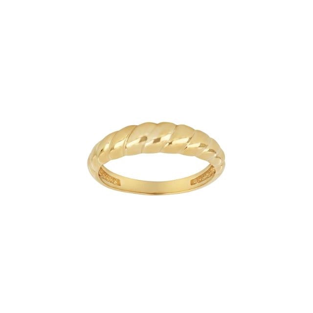 Siersbøl - 8 kt. snoet guld ring