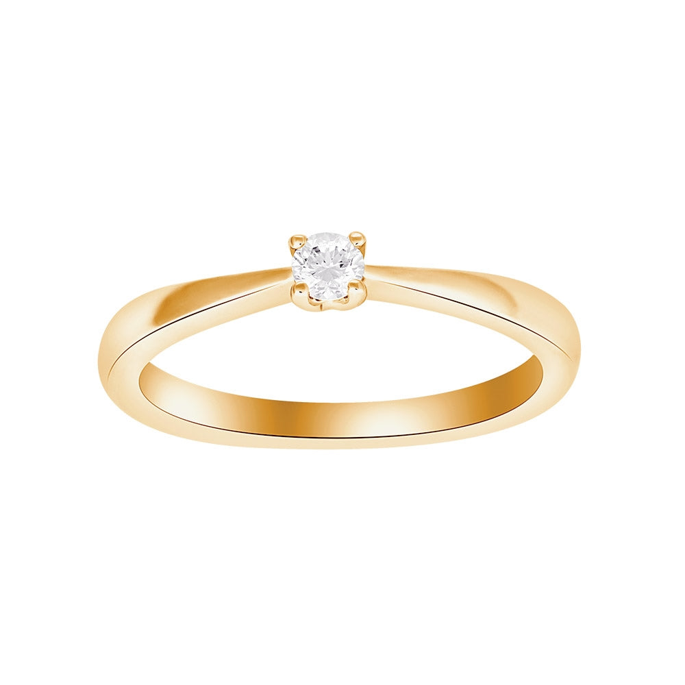 Siersbøl Heart prinsessering i guld fra 0,05-0,25 ct.