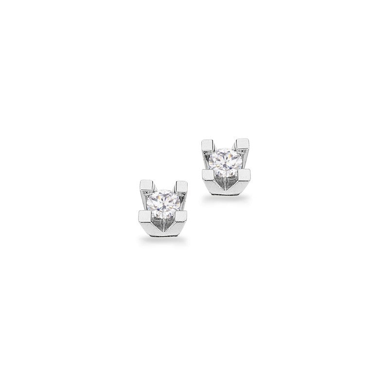 Kleopatra Ørestikker i 8 kt. hvidguld med 0,10ct.-0,30ct. diamanter