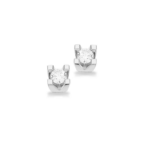 Kleopatra Ørestikker i 14 kt. hvidguld 0,10ct.-0,50ct. diamanter