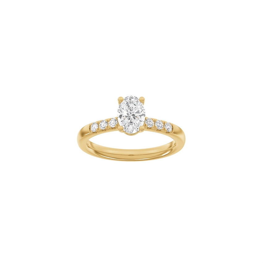 LUXURY Classic oval rødguldsring med 1,2ct TW/VS2 lab-grown diamanter fra Siersbøl Luxury