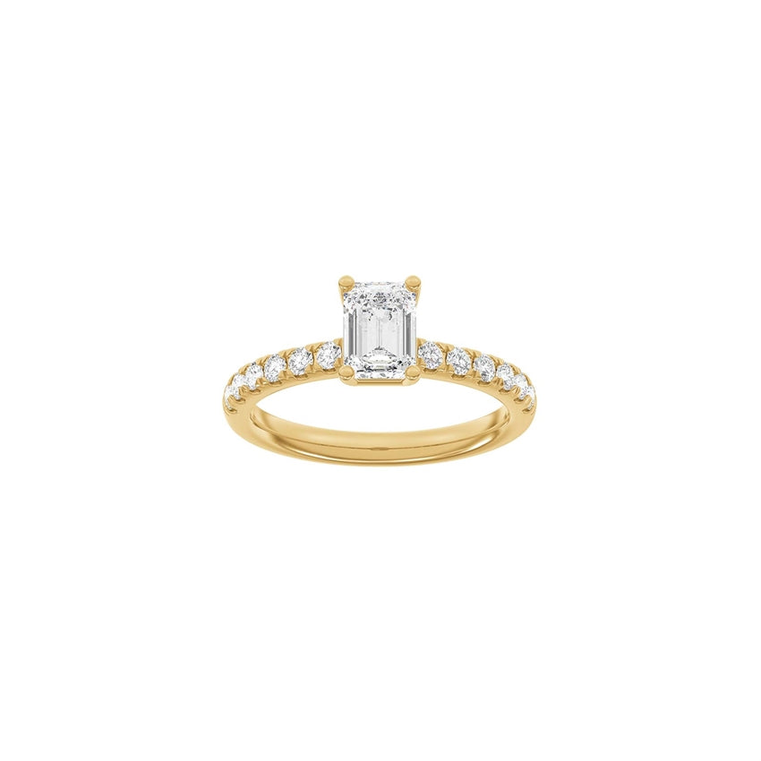 Siersbøl Luxury Classic firkantet ring i 14 kt rødguld med 1,4 ct lab-grown diamanter