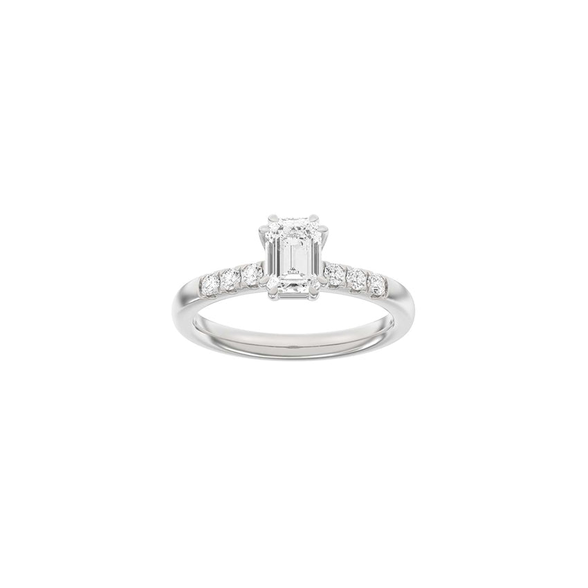 Siersbøl Luxury Modern firkantet ring i 14 kt hvidguld med 1,2 ct lab-grown diamanter