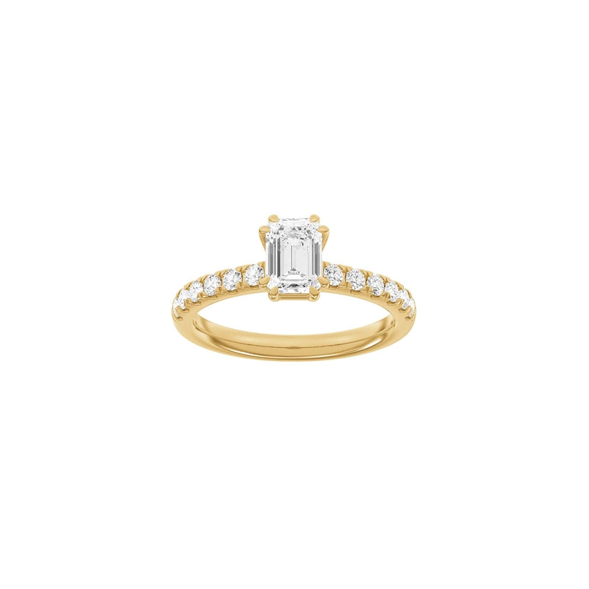 Siersbøl Luxury Modern firkantet ring i 14 kt rødguld med 1,4 ct lab-grown diamanter