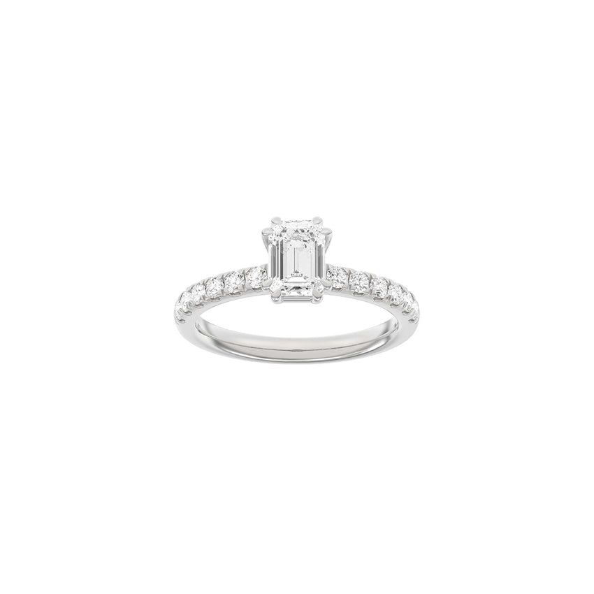 Siersbøl Luxury Modern firkantet ring i 14 kt hvidguld med 1,4 ct lab-grown diamanter