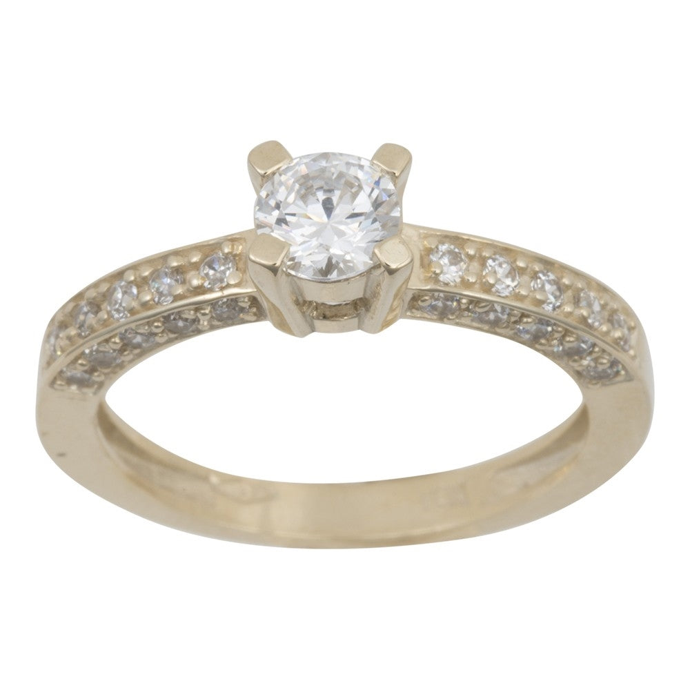 8 karat guldring med zirkonia fra Siersbøl 10428060300