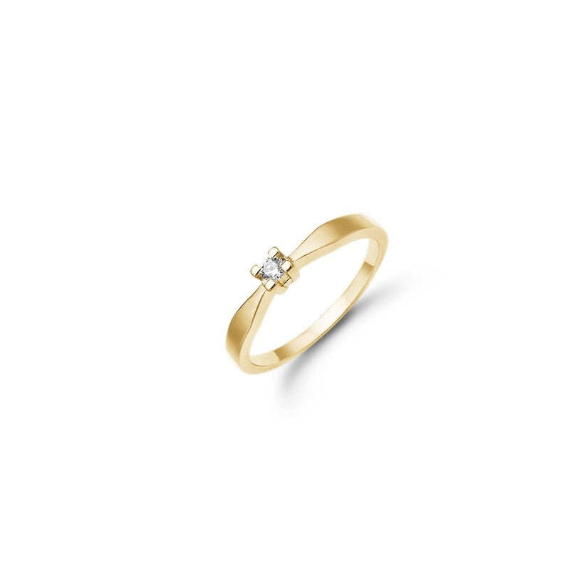 Eternity diamantring i 14 kt guld m. brillant på 0,05-0,50 ct