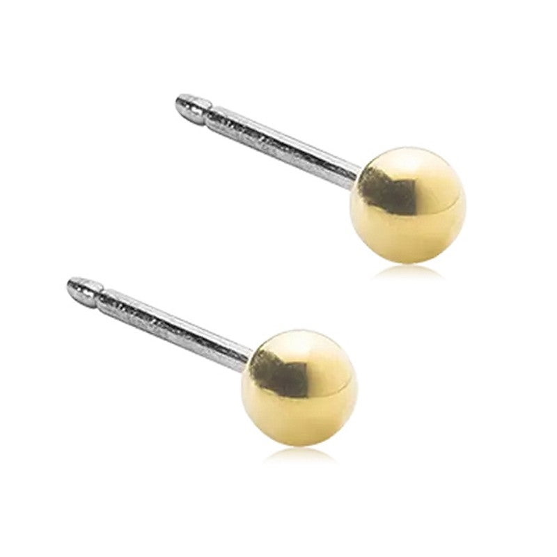 Blomdahl - Titanium forgyldt kugleørering Ball