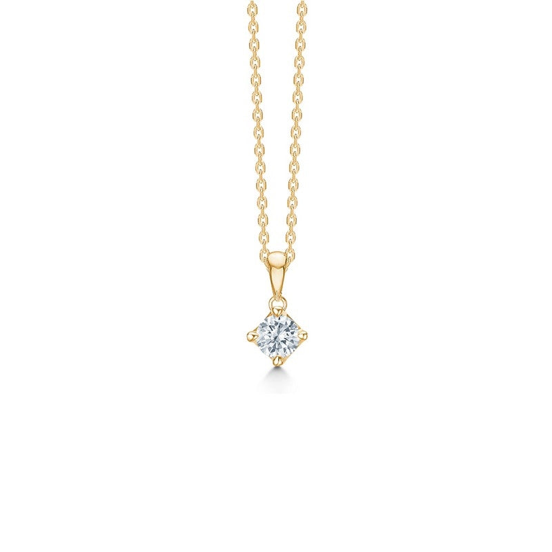 CROWN vedhæng i 14 kt. Guld med diamant fra 0,04 ct. - 0,50 ct.