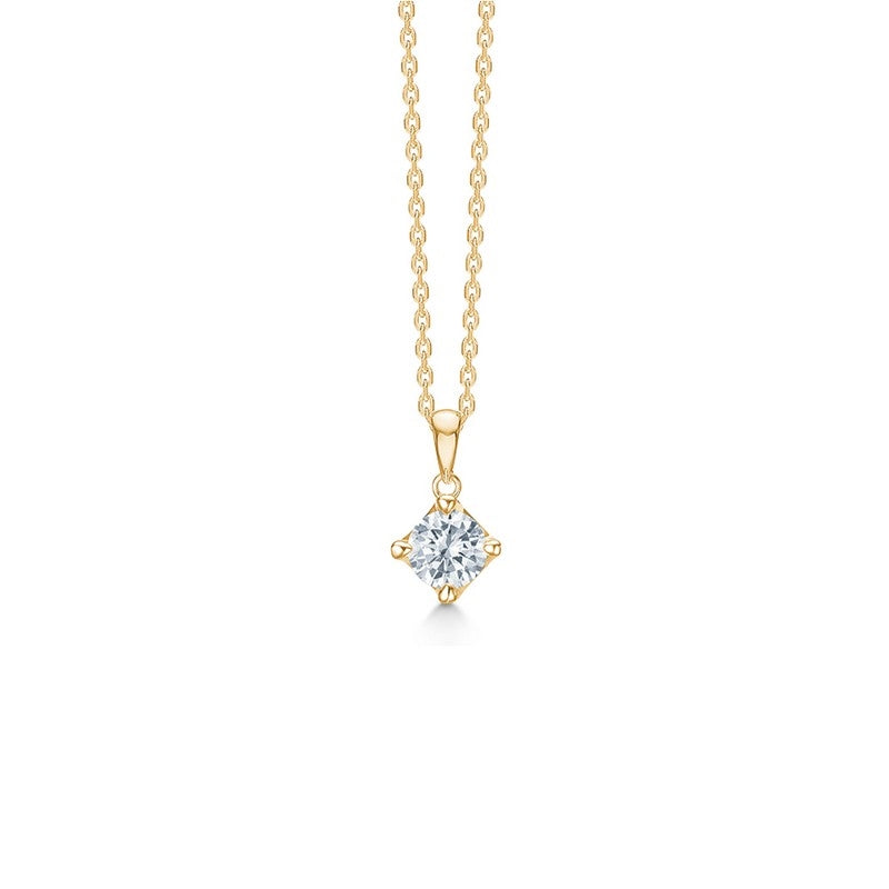 CROWN vedhæng i 14 kt. Guld med diamant fra 0,04 ct. - 0,50 ct.