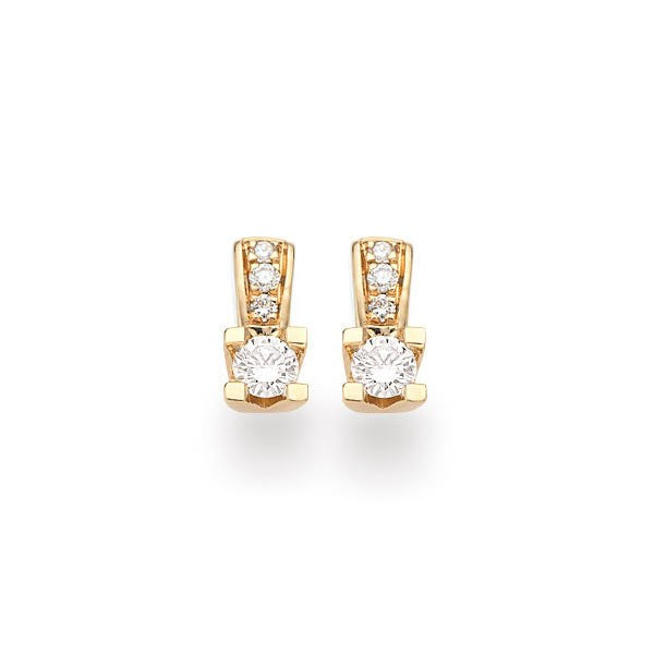 Kleopatra Queen Ørestikker i 14kt. guld 0,13-0,23ct. diamanter