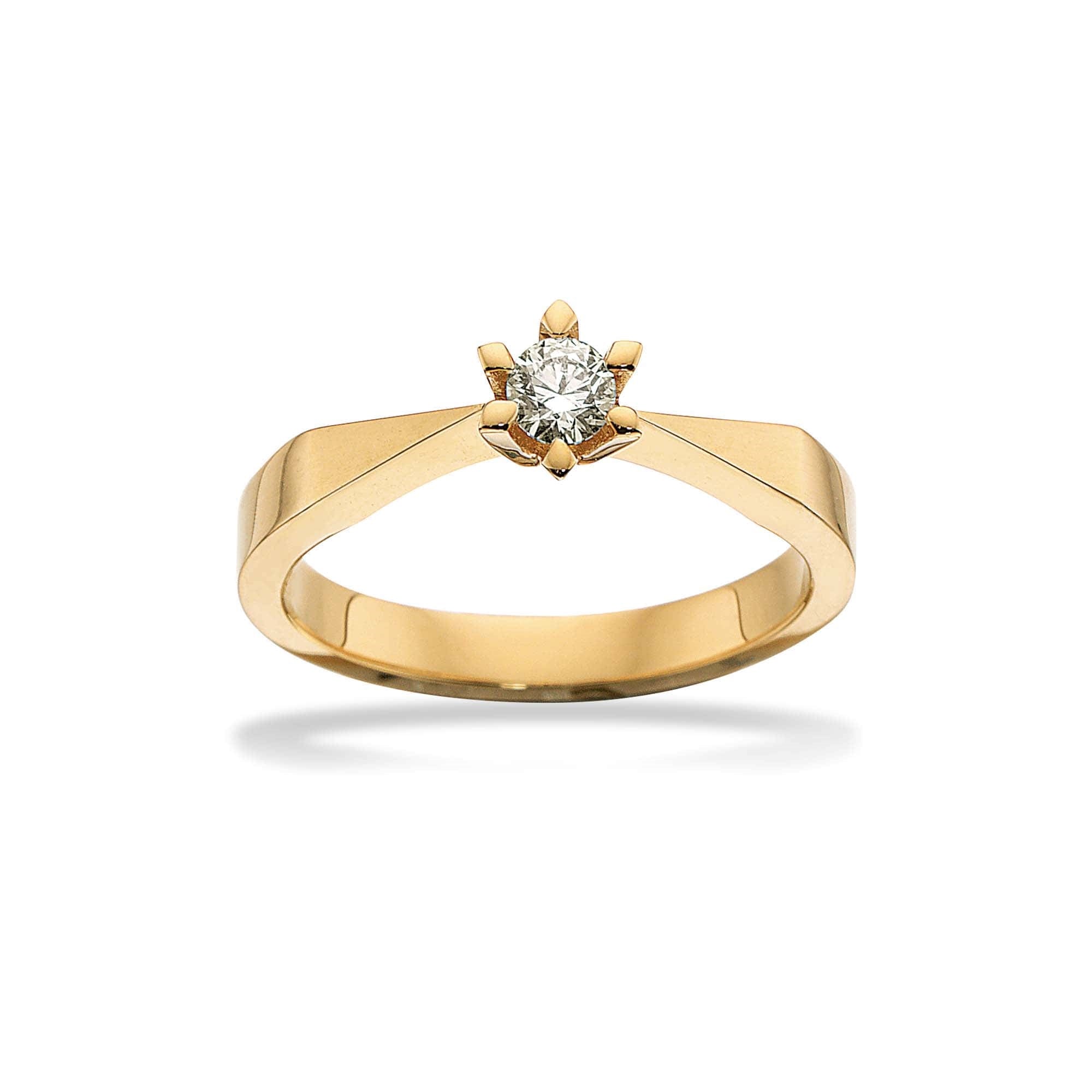 Scrouples - Victoria ring i 14 kt. guld med 0,05-0,50ct. TW/SI