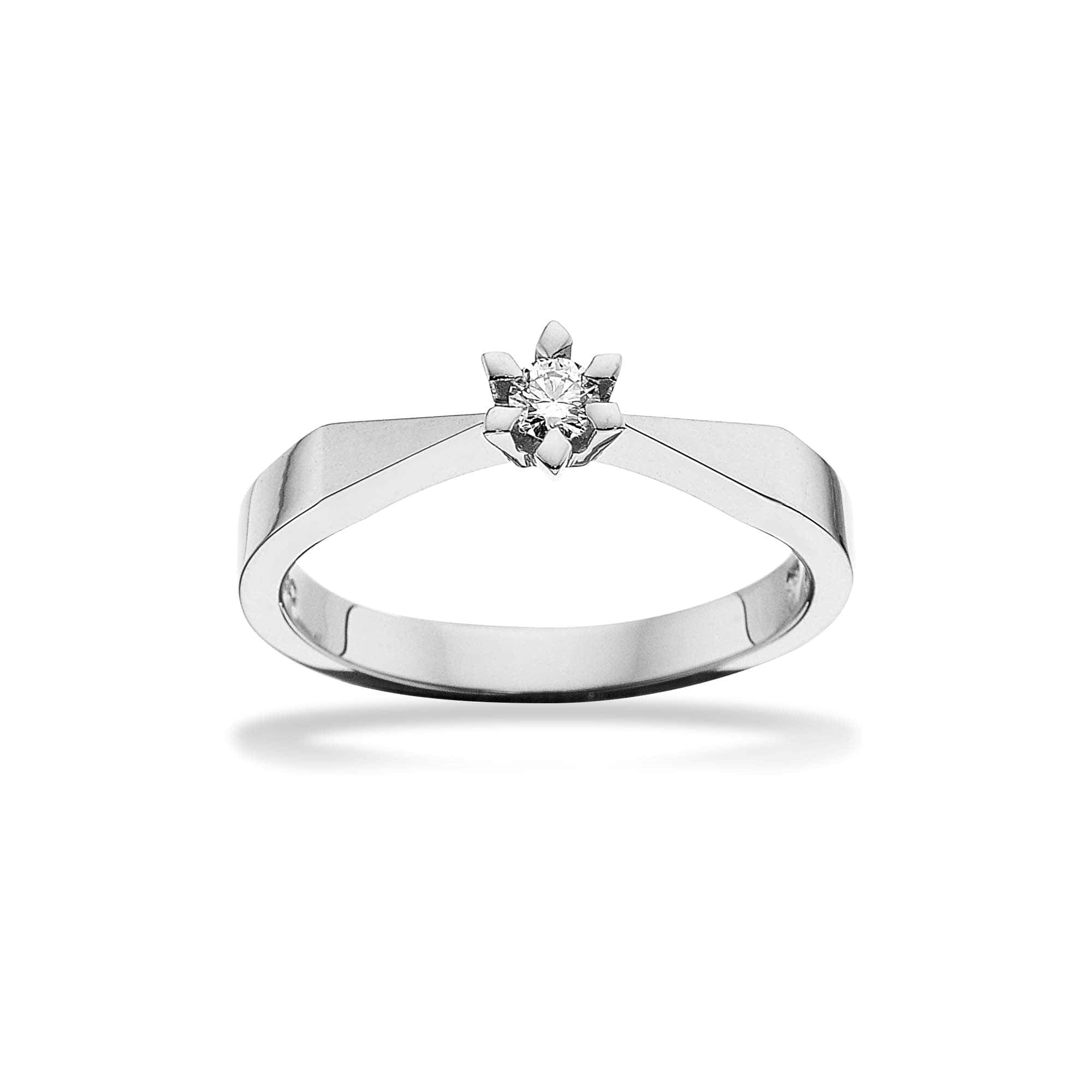 Scrouples - Victoria ring i 14 kt. hvidguld m. 0,05-0,50ct. TW/SI