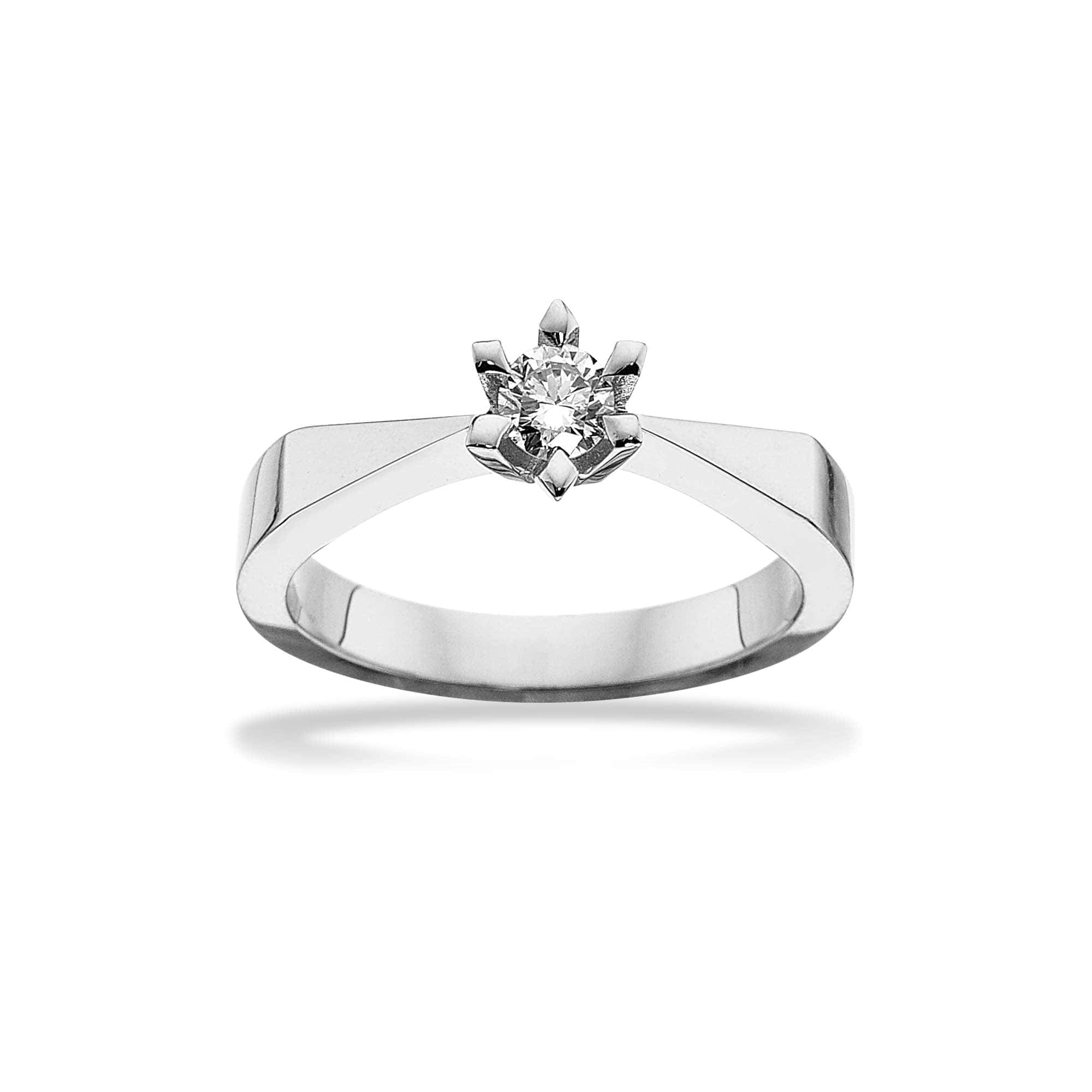 Scrouples - Victoria ring i 14 kt. hvidguld m. 0,05-0,50ct. TW/SI