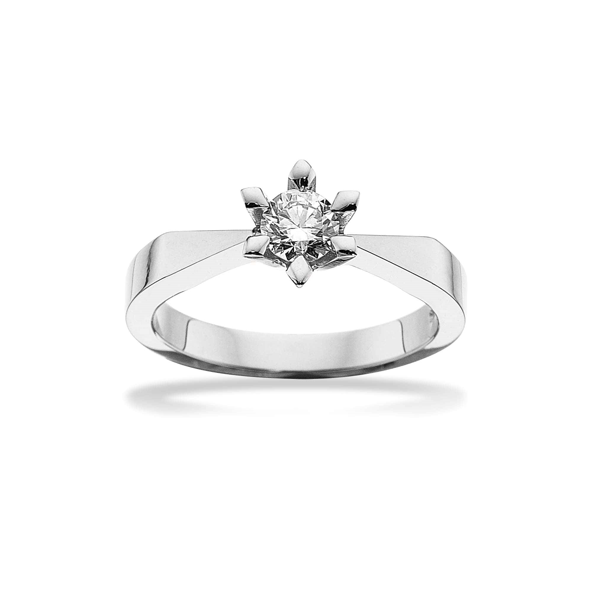 Scrouples - Victoria ring i 14 kt. hvidguld m. 0,05-0,50ct. TW/SI