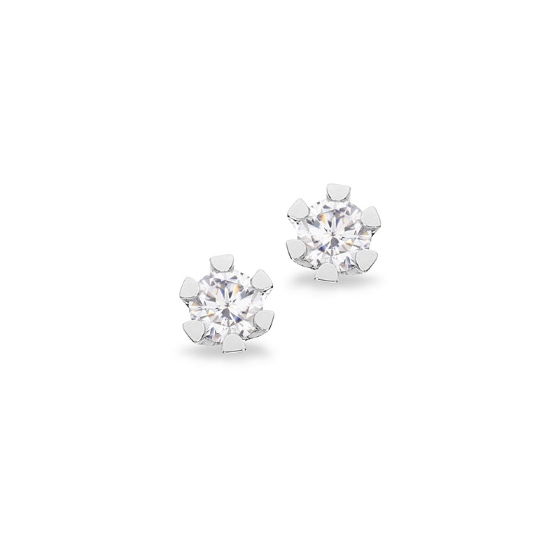 Vida Ørestikker 8 kt. hvidguld med brillant 0,06 - 0,40 ct.