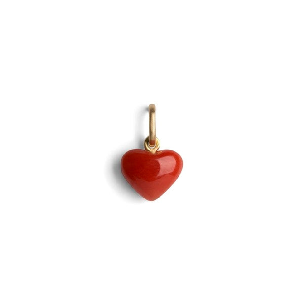 Jane Kønig Coral heart Vedhæng i 14 kt guld og Coral