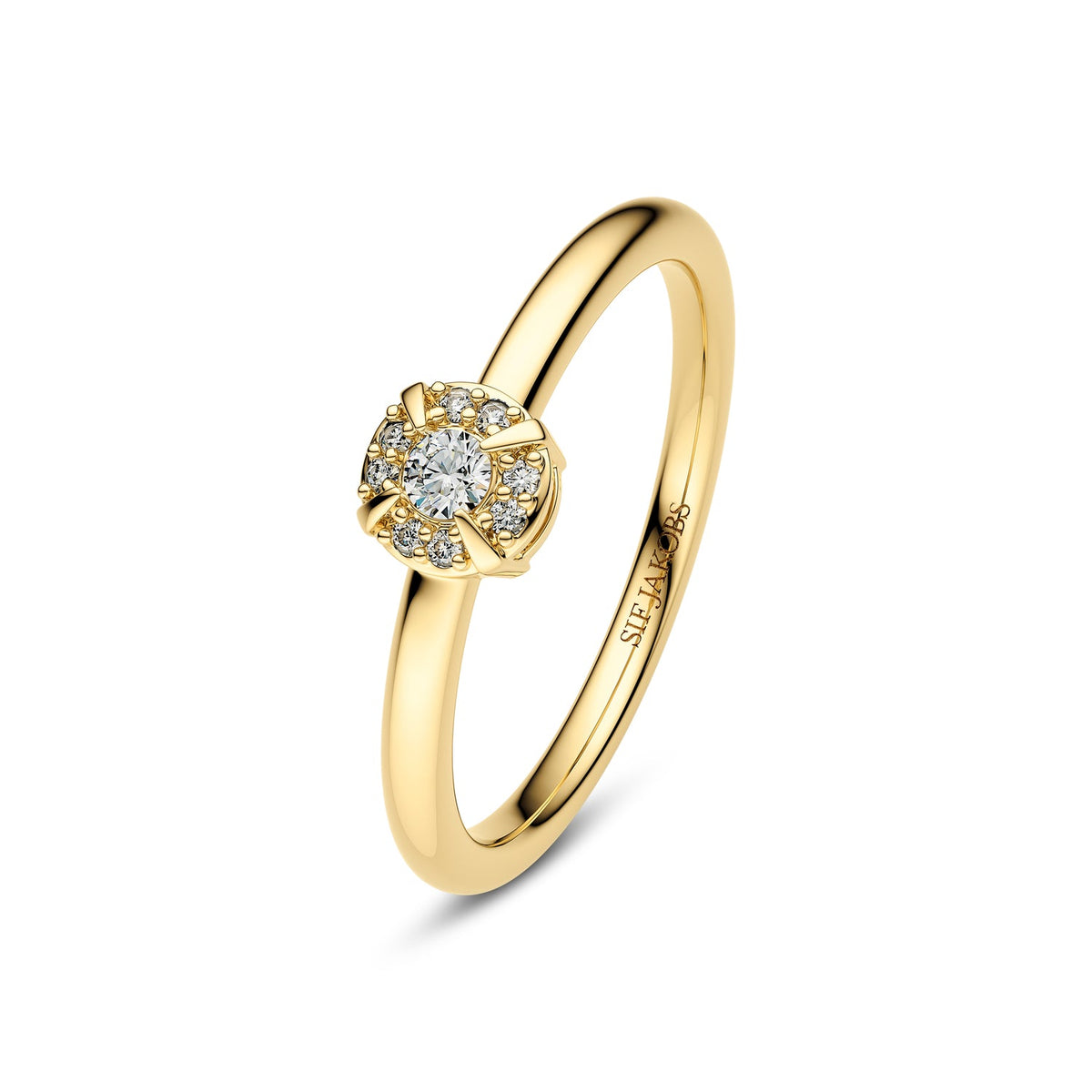 Sif Jakobs Rome diamantring i 14 kt guld med lab-grown diamanter