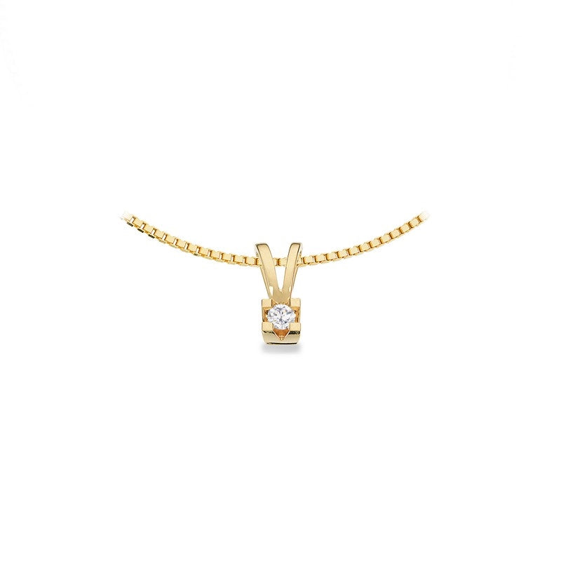 Kleopatra Vedhæng i 8 kt. guld med 0,05ct - 0,25ct. diamant