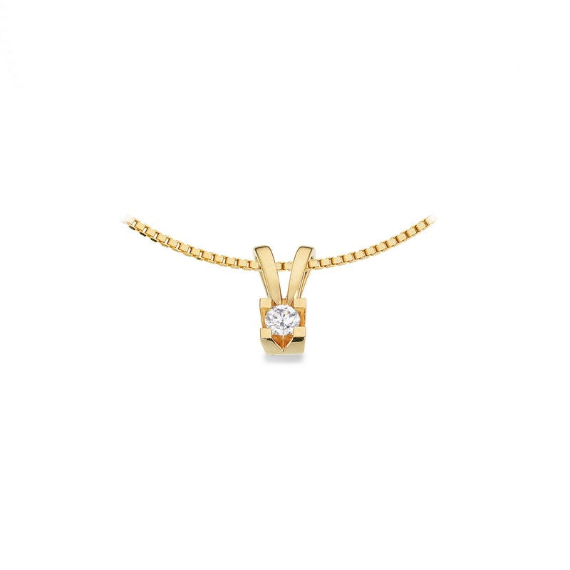 Kleopatra Vedhæng i 8 kt. guld med 0,05ct - 0,25ct. diamant