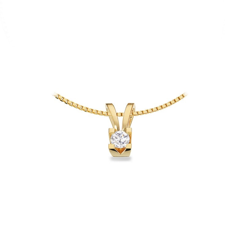 Kleopatra Vedhæng i 8 kt. guld med 0,05ct - 0,25ct. diamant