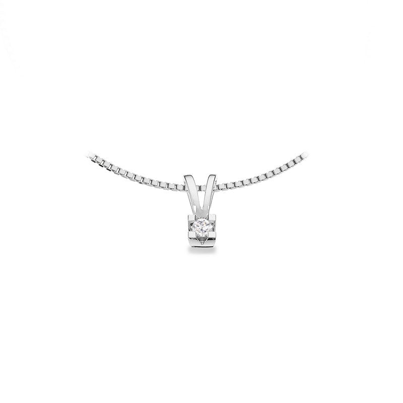 Kleopatra Vedhæng i 8 kt. hvidguld 0,05ct.-0,25ct. diamant