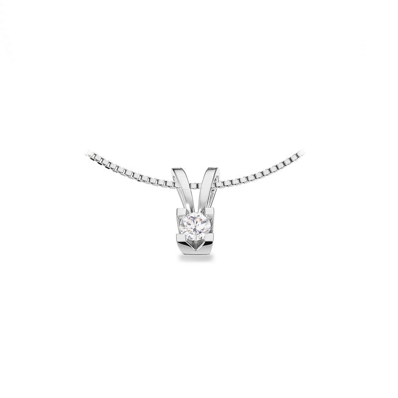 Kleopatra Vedhæng i 8 kt. hvidguld 0,05ct.-0,25ct. diamant