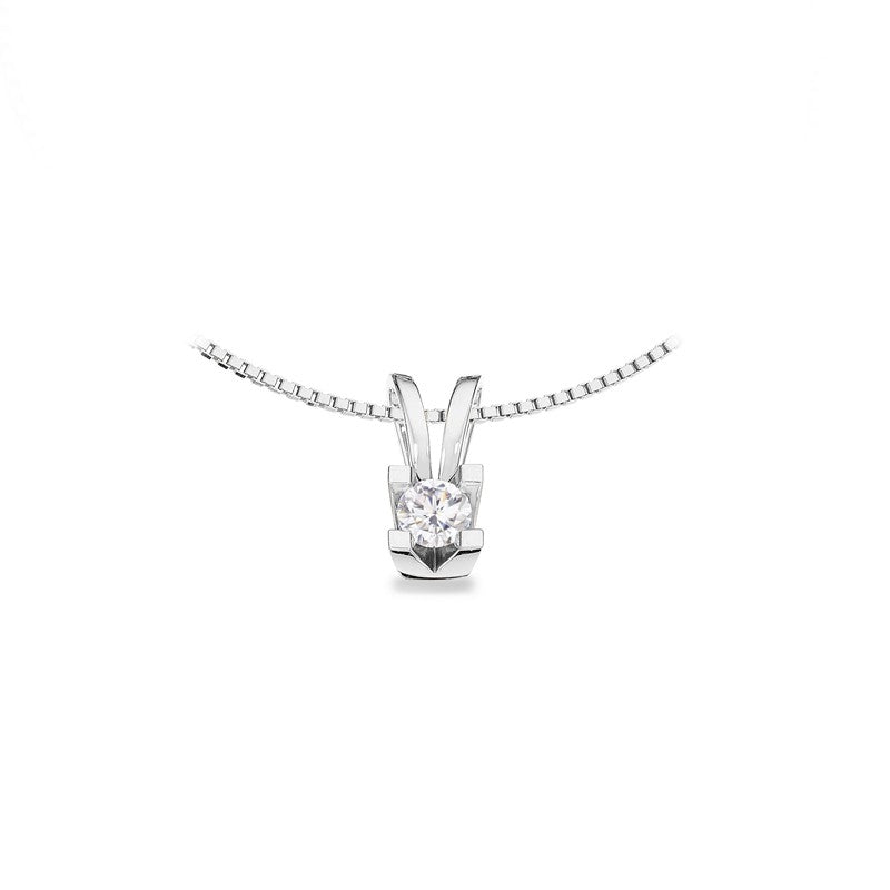 Kleopatra Vedhæng i 8 kt. hvidguld 0,05ct.-0,25ct. diamant