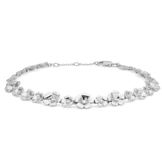 Mads Z Fleur armbånd i sterlingsølv med topas – blomsterdesign til håndleddet