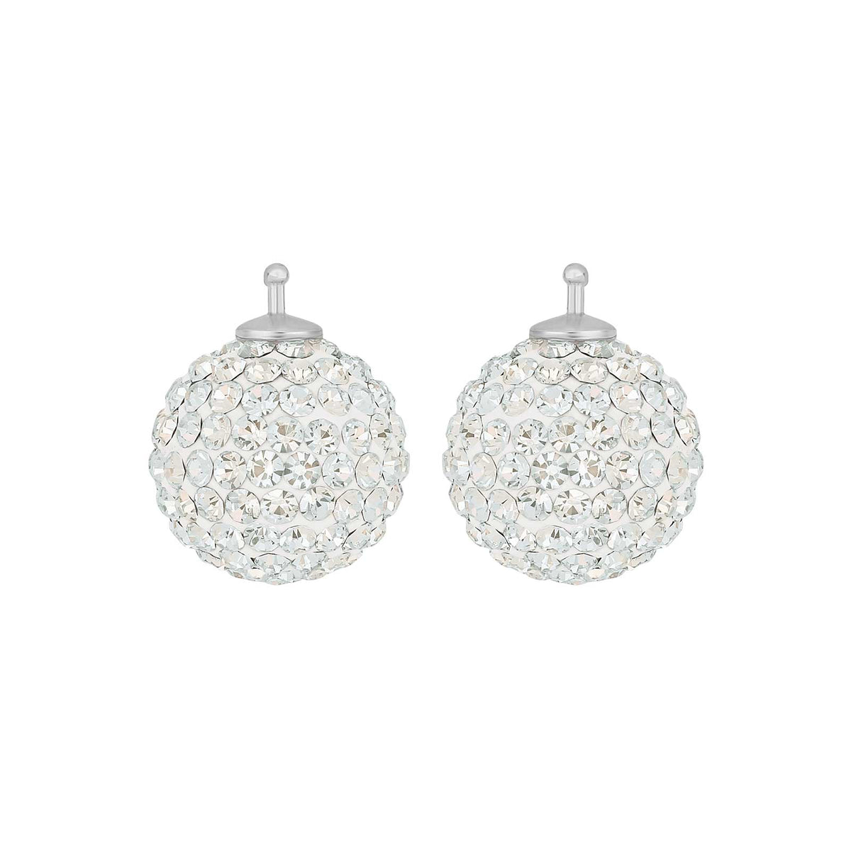 Heide Heinzendorff pavékugle øreringe i sølv med zirkonia og måler 14x14 mm.