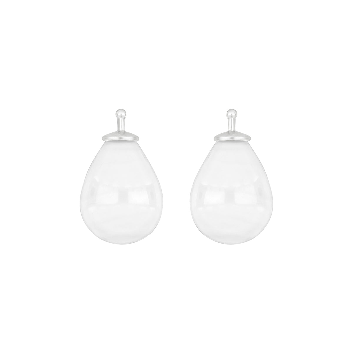Heide Heinzendorff Bøhmisk kvartsglas dråbe vedhæng i sølv med 9x14 mm kvarts.