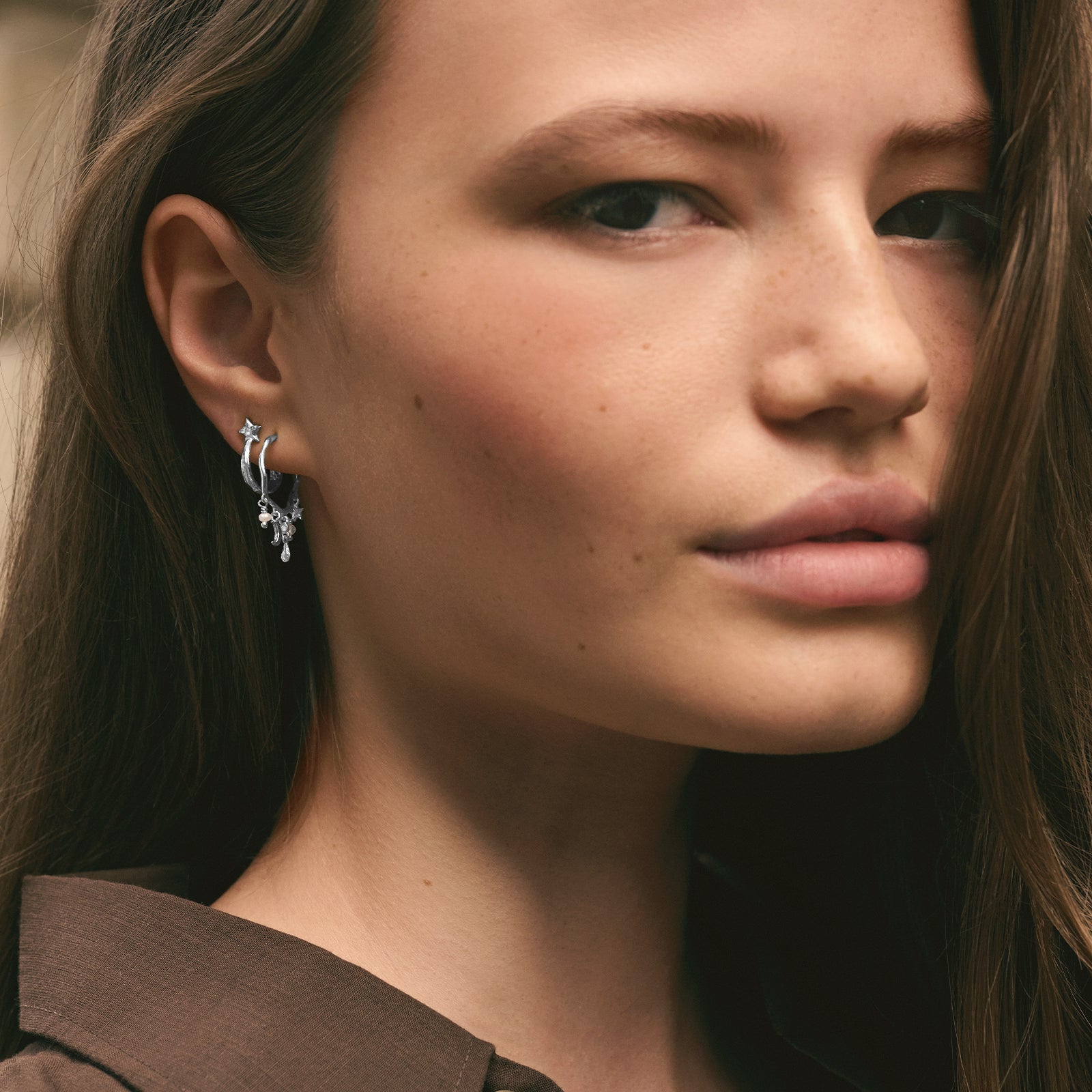 Tyla hoops i sølv, model