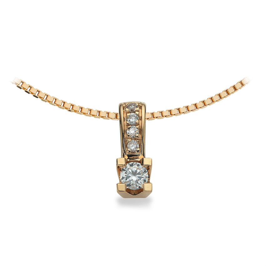 Kleopatra Queen Vedhæng i 14 kt. guld 0,07-0,12ct. diamanter