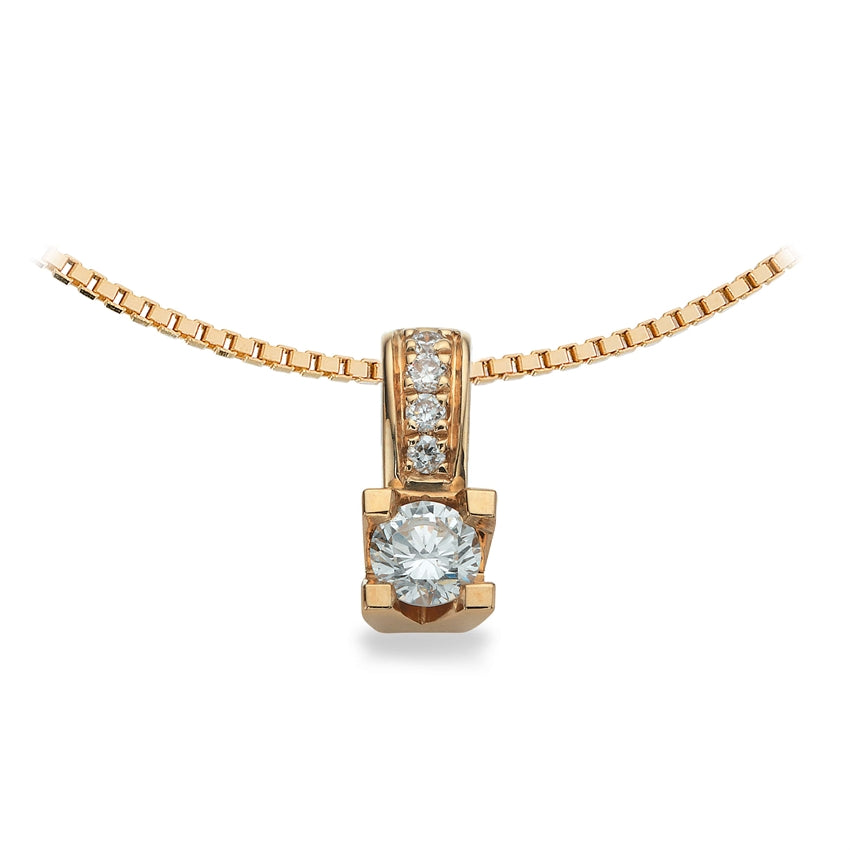 Kleopatra Queen Vedhæng i 14 kt. guld 0,07-0,12ct. diamanter