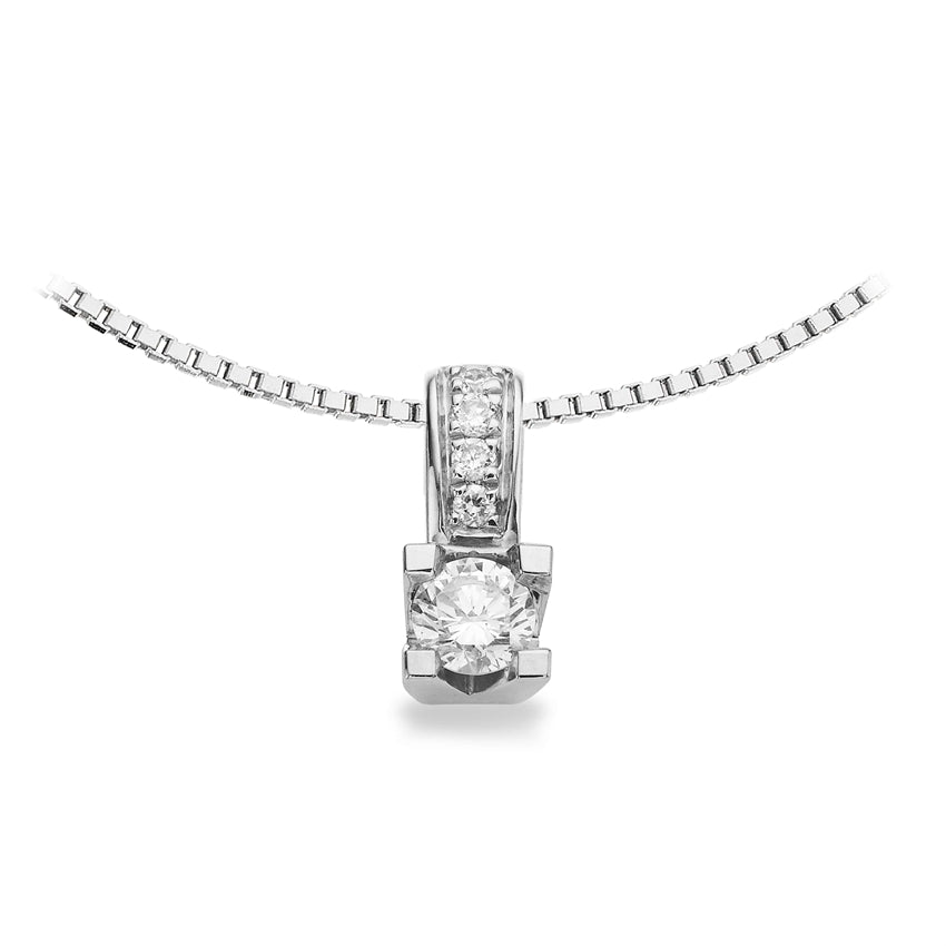Kleopatra Queen Vedhæng i 14 kt. hvidguld 0,07-0,12ct. diamanter