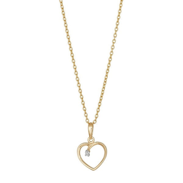 14kt. guld hjerte med diamanter 20552040500