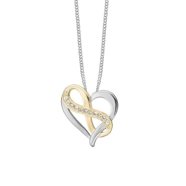 Christina HEART WITH ETERNITY kæde bicolor 680-BB96