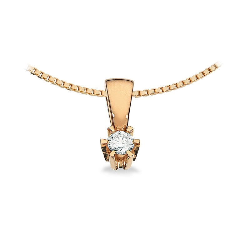 Prinsesse Vedhæng i 14 kt. guld m. 0,03ct.-0,46ct. diamant