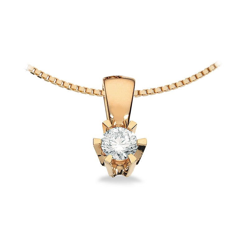 Prinsesse Vedhæng i 14 kt. guld m. 0,03ct.-0,46ct. diamant