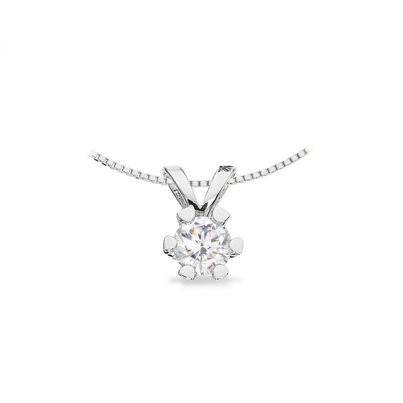 Vida vedhæng 14 kt. hvidguld med brillant 0,03 - 0,50 ct.