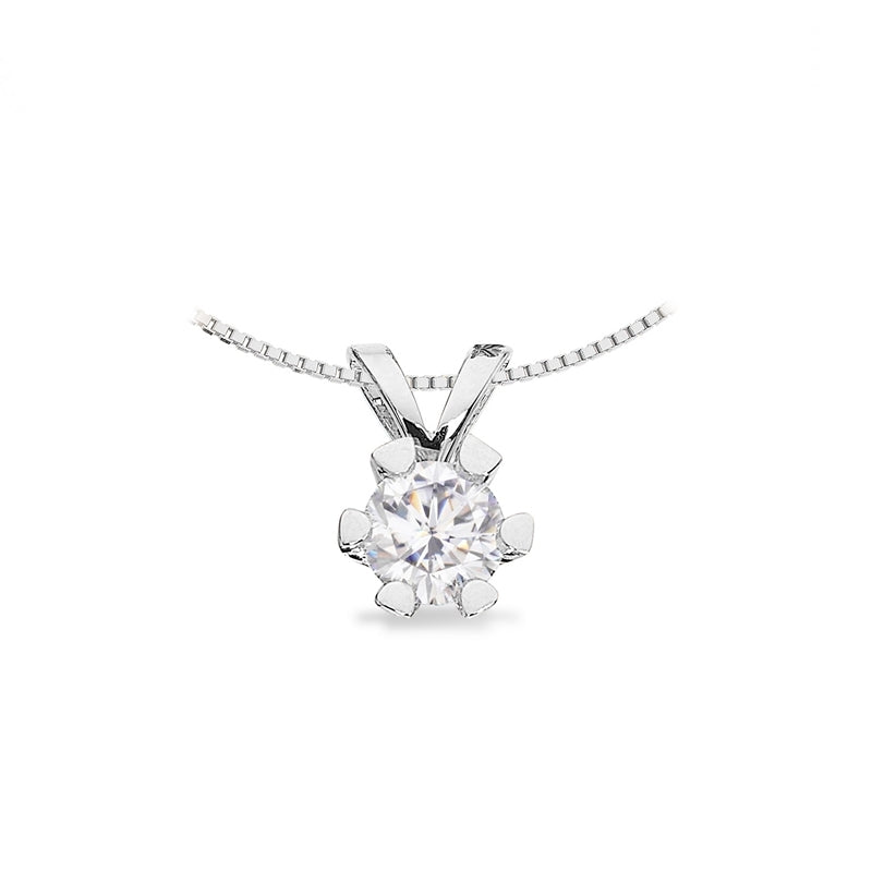 Vida vedhæng 14 kt. hvidguld med brillant 0,03 - 0,50 ct.