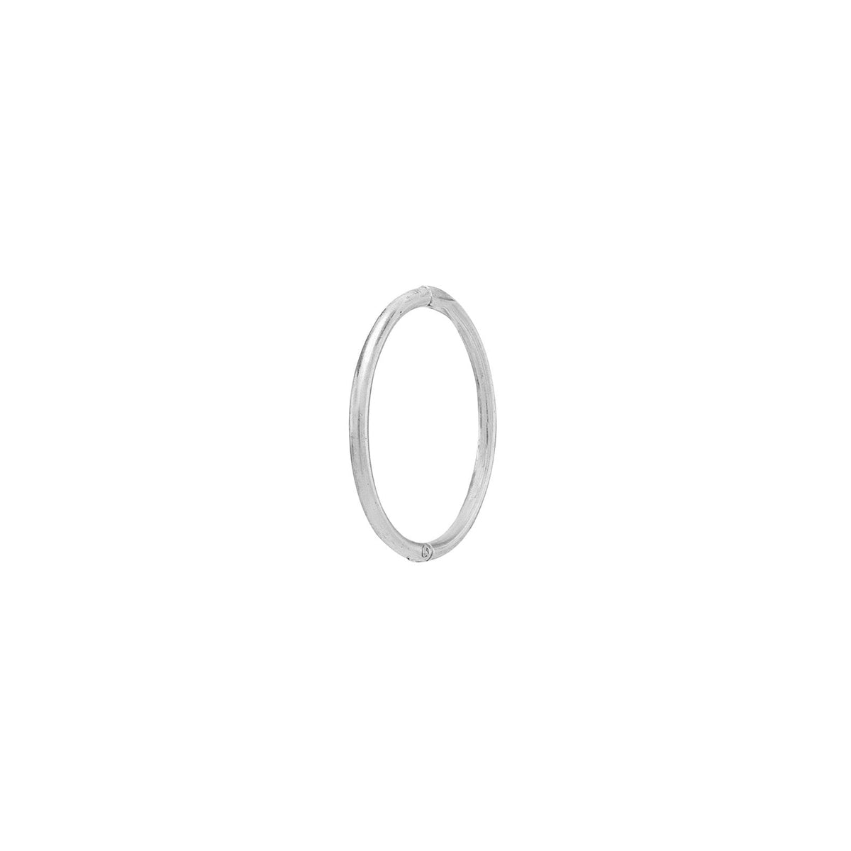 Nordahl Andersen creol i rhodineret sølv, minimalistisk piercing øreringe på 10 mm
