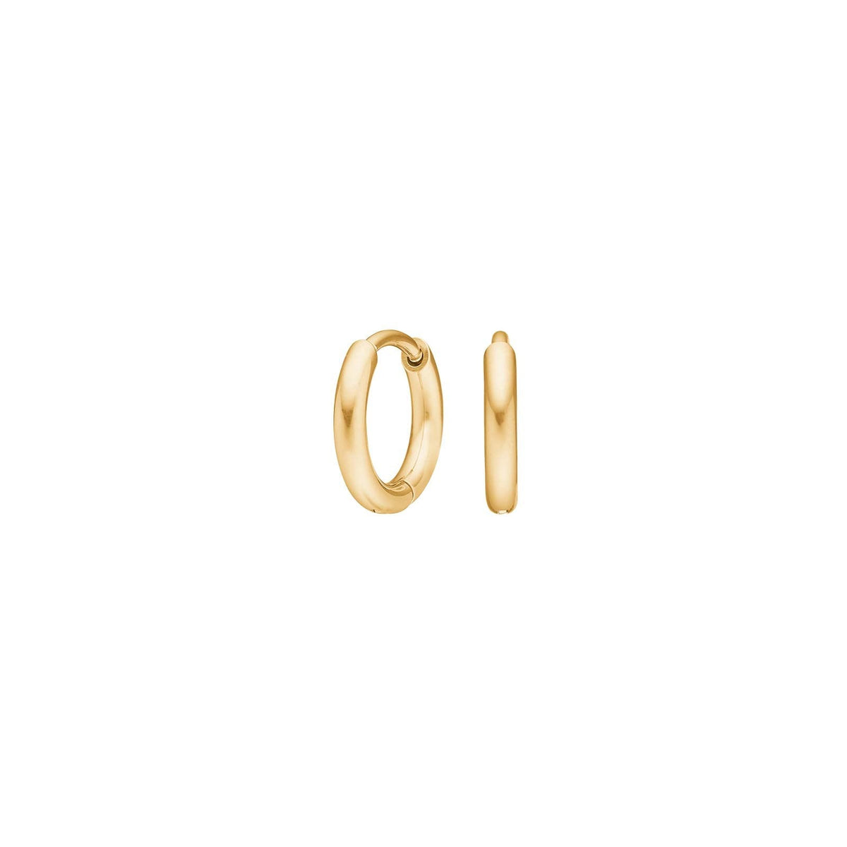 Nordahl Andersen Pure Titanium hoops i forgyldt nikkelfri titanium, 8 mm øreringe
