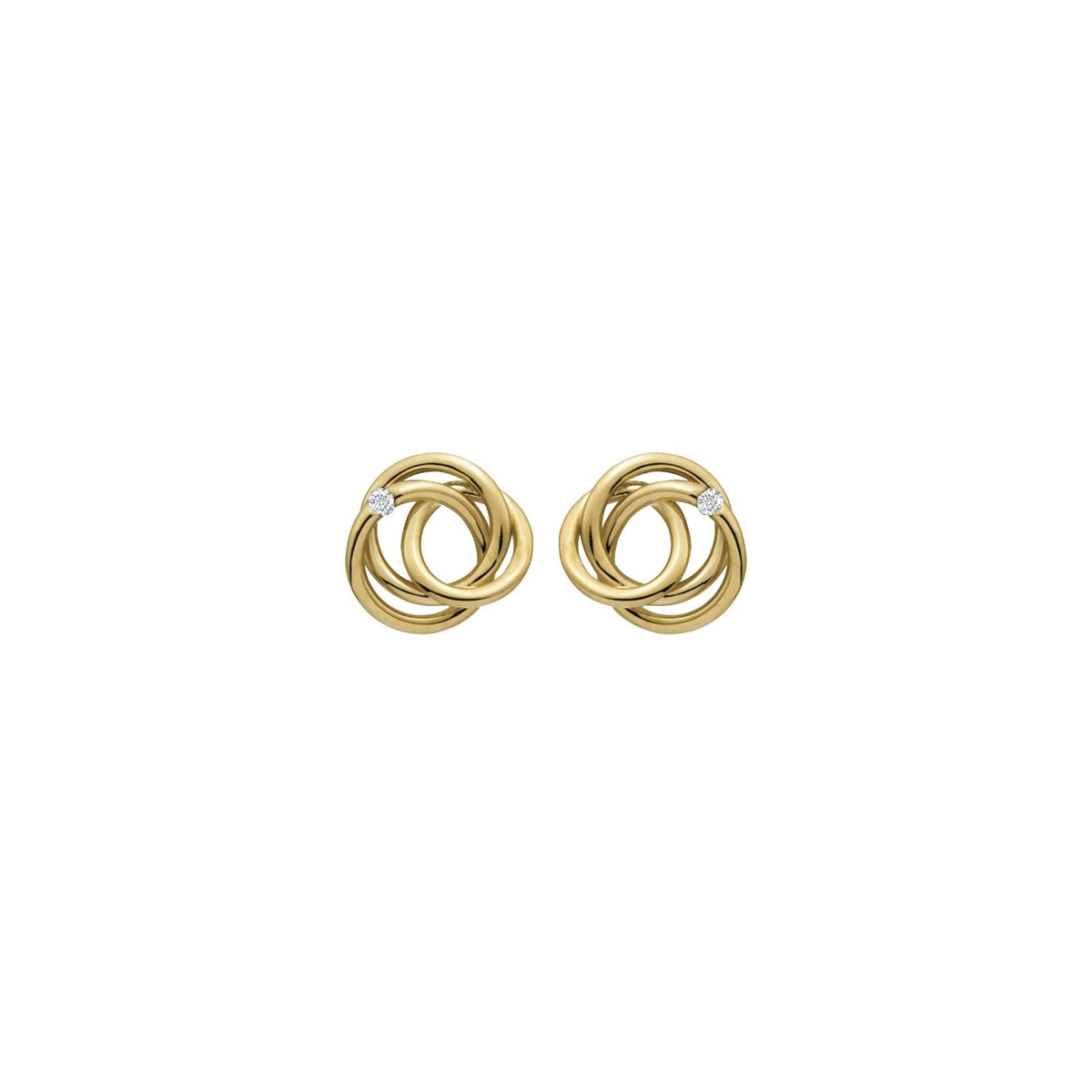 Nordahl Jewellery - Guldøreringe i 14 kt. med diamant