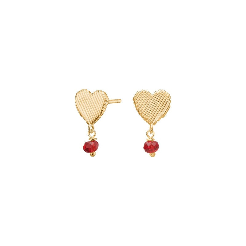 Nordahl Jewellery - Hjerteørestikker forgyldt BRODERIE52