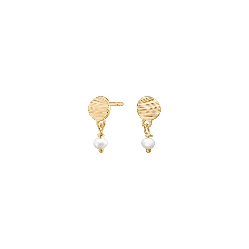 Nordahl Jewellery Øreringe i forgyldt sølv RIPPLES52