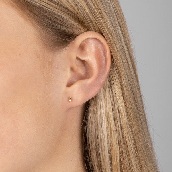 Piercing smykke Pierce52, 14 kt. ørestik to kugler 30142010500